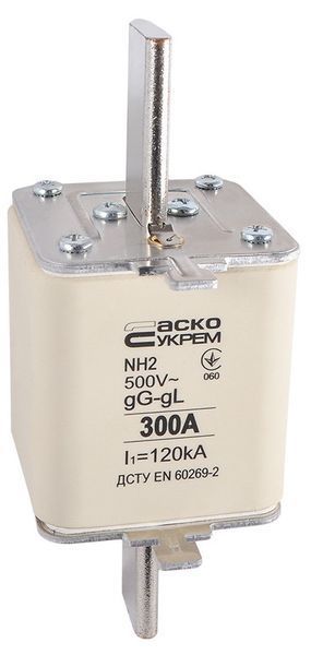 Ножовий запобіжник АСКО-УКРЕМ NH2 300A gG для захисту електромереж A0050010043 фото