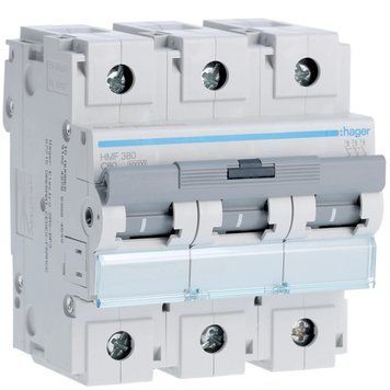 Автоматический выключатель 3P C-80A 10kA, 4.5м, Hager HMF380 фото