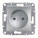 Розетка Schneider Electric Asfora без заземления, алюминий, 16A, IP20 EPH3000161 фото