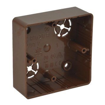 Коробка для приборов двойных розеток Tango, тёмный дуб, огнестойкая, PVC LK 80X28R/1_I2 фото