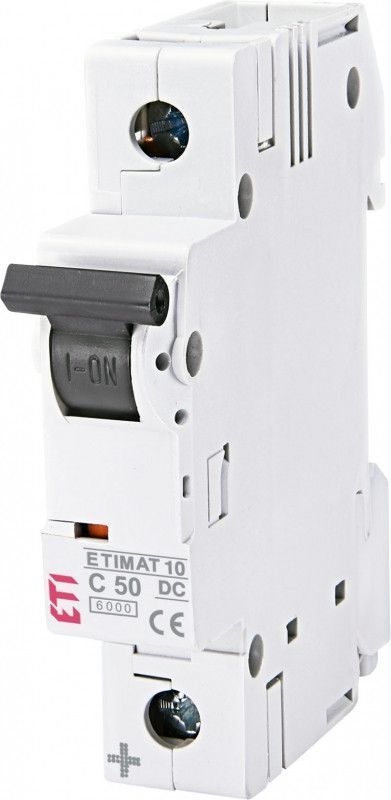 Автоматичний вимикач постійного струму ETIMAT 10 DC 1p C 50A (6 kA) для захисту електричних ланцюгів 2137721 фото