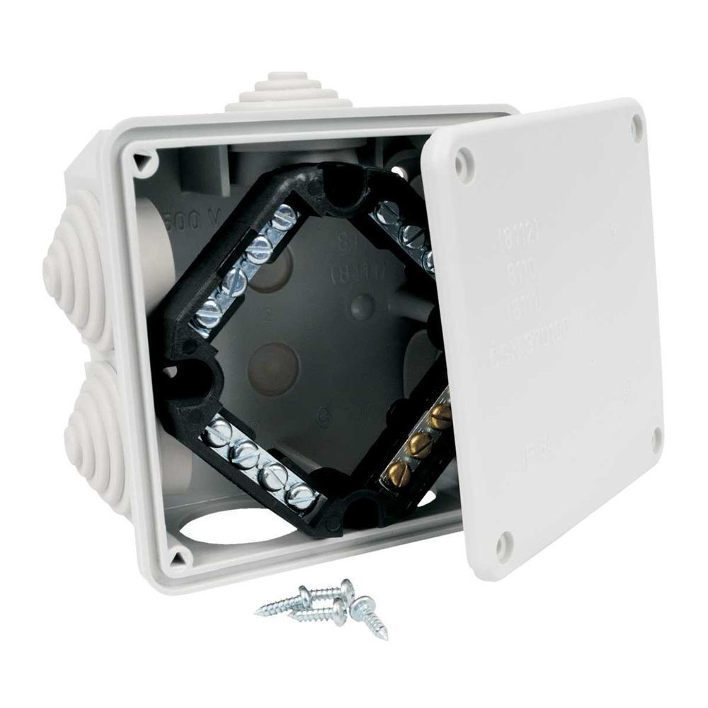 Коробка S-96 с втулками для влажных и коррозийных условий, тёмно-серая PVC, IP 54 8111_LA фото