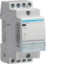Безшумний контактор Hager 230В/25A, 4NO, 2м для модульної установки на DIN-рейці ESC425S фото