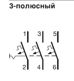 Автоматический выключатель Hager 20 А, 3-полюсный, тип B, 6 кА, для установки на DIN-рейку MBN320 фото